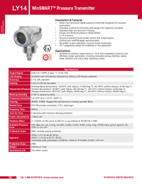 Thumbnail of document Data Sheet - WINSMART LY14